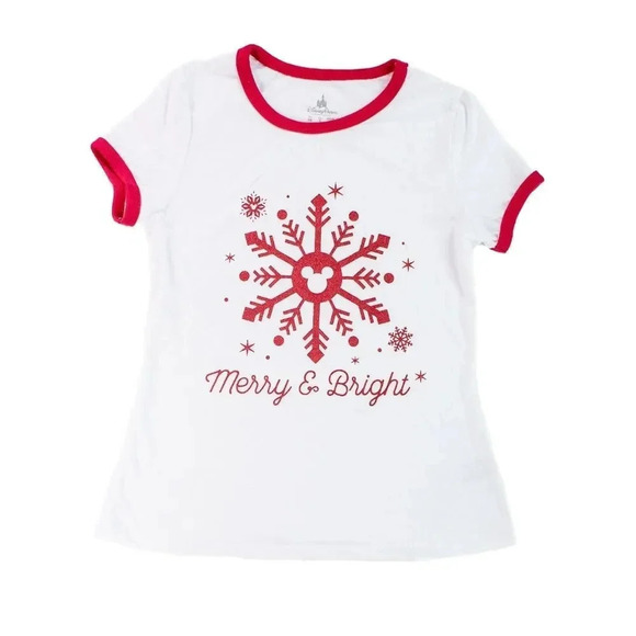 Disney Parks Merry & Bright Pajama Tee - Picture 1 of 3